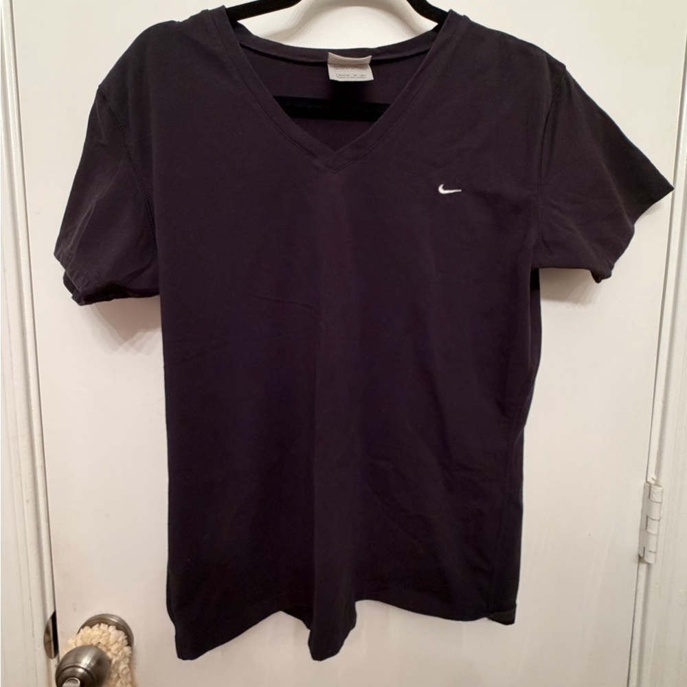 Nike Black V-Neck Short Sleeve Tee